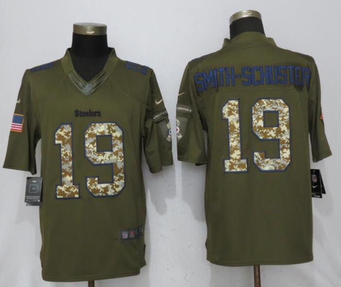 Men Pittsburgh Steelers #19 Smith-schuster Salute To Service Limited NFL Jerseys->philadelphia eagles->NFL Jersey